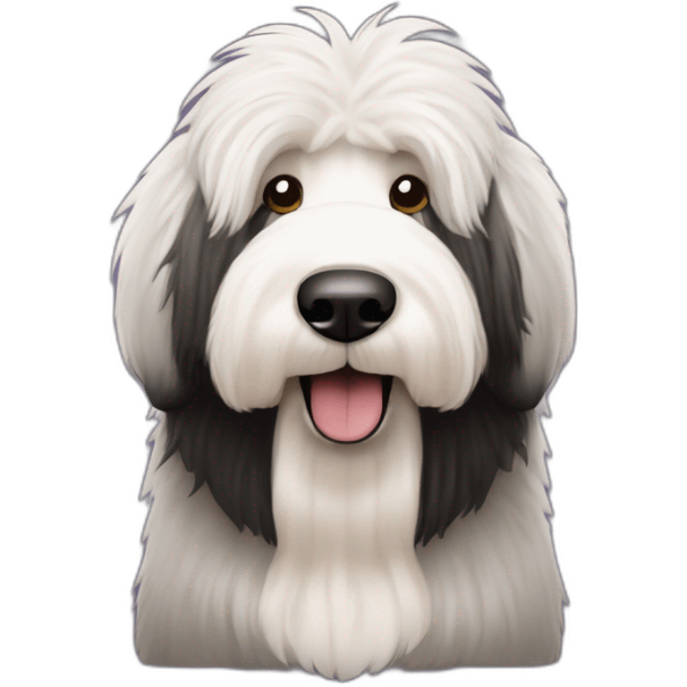 old english sheepdog with pint of guinness emoji