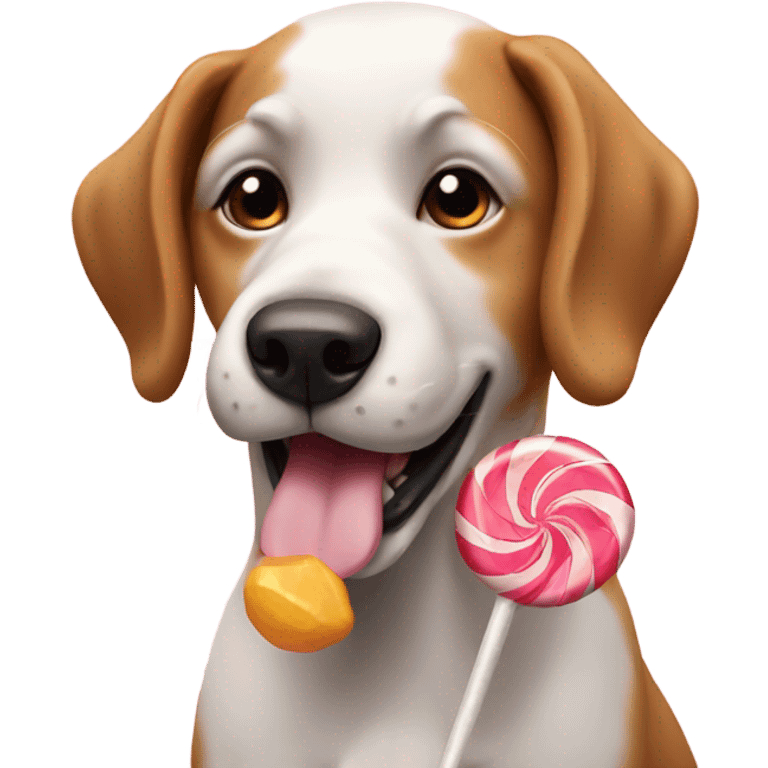 Dog with an candy emoji