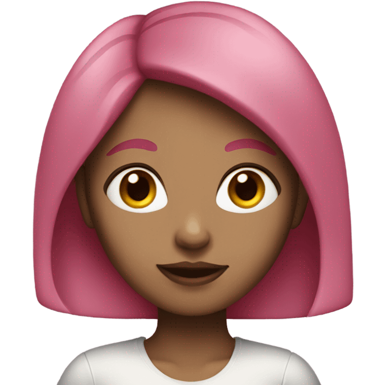 white girl with dark pink hair  emoji