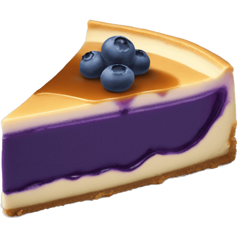 Blueberry Cheesecake with caramel  emoji