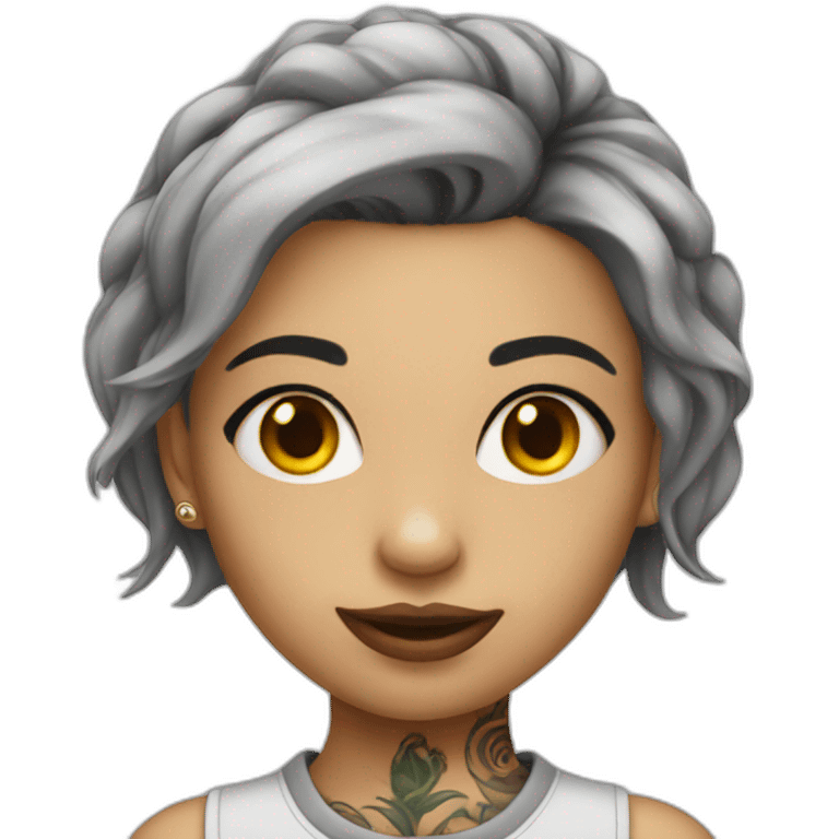 tattooed girl emoji