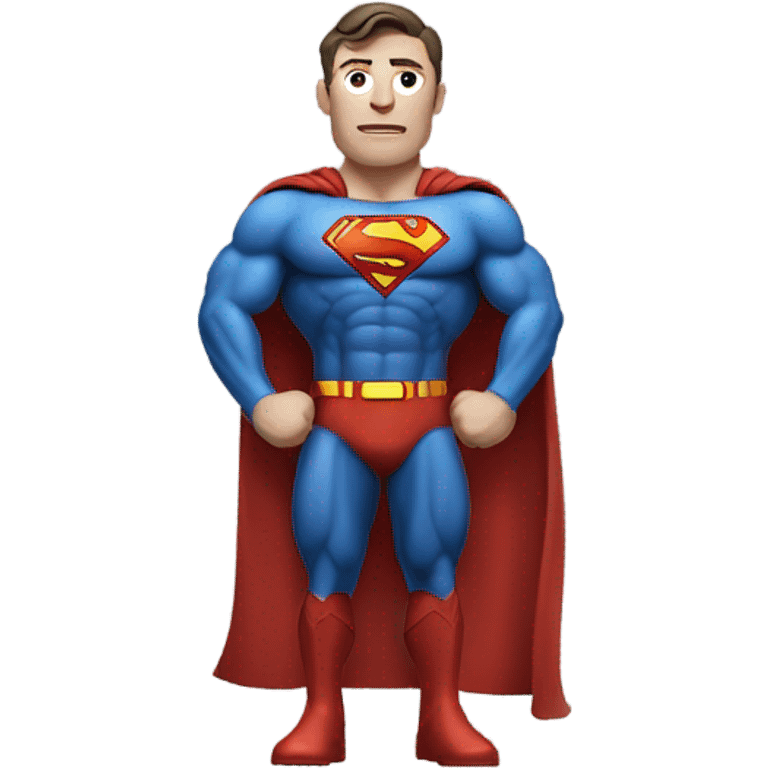 realistic superman with abs white man emoji