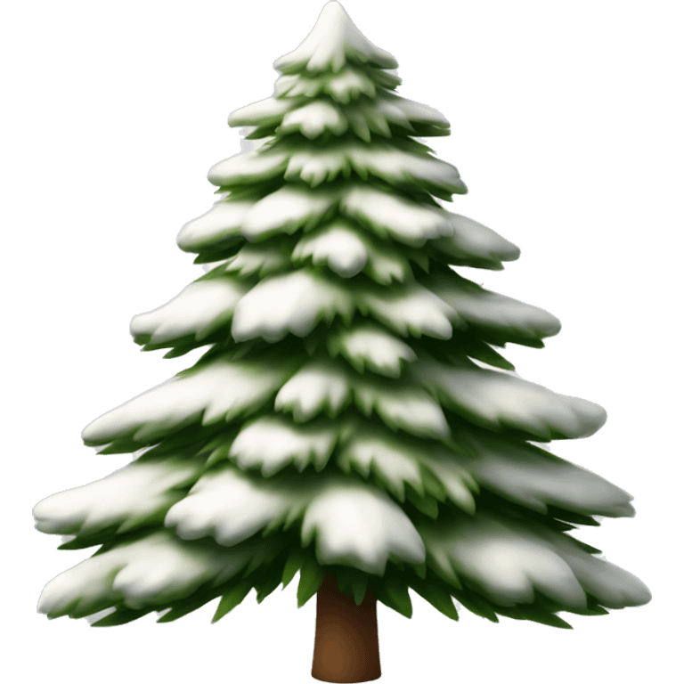  actual white fir christmas tree isolated.  emoji