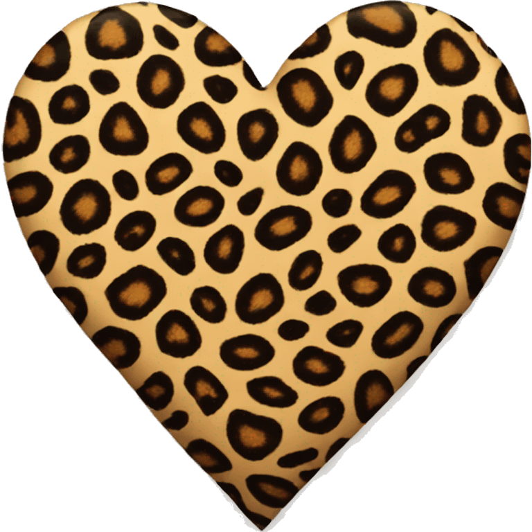 Leopard print heart emoji