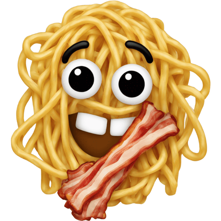 spaghetti with bacon emoji