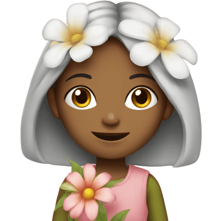 Girl flower emoji