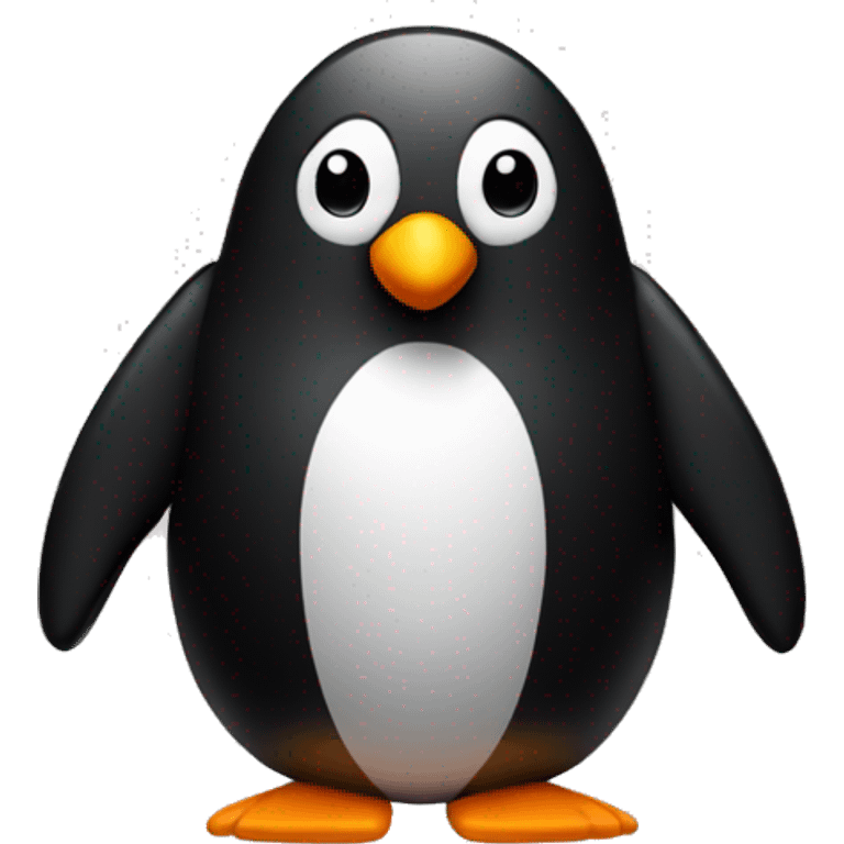 Pingüino color negro emoji