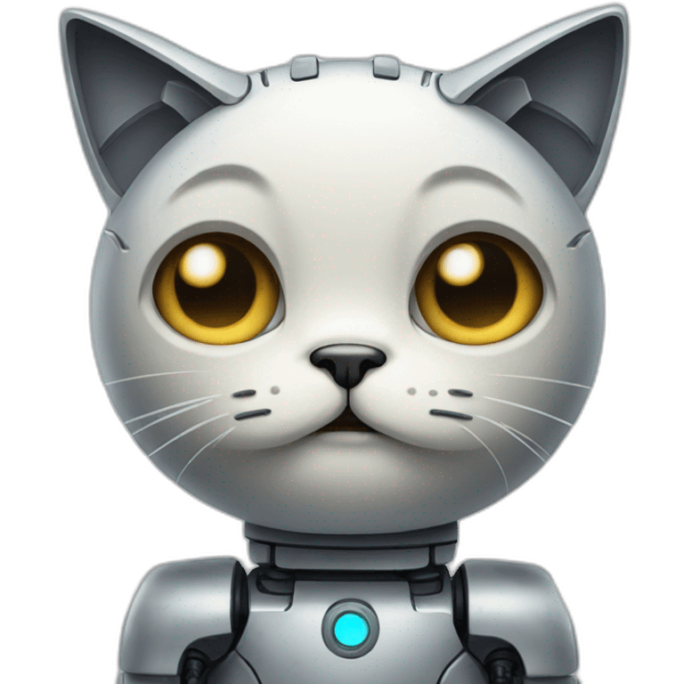 Sad cat robot emoji