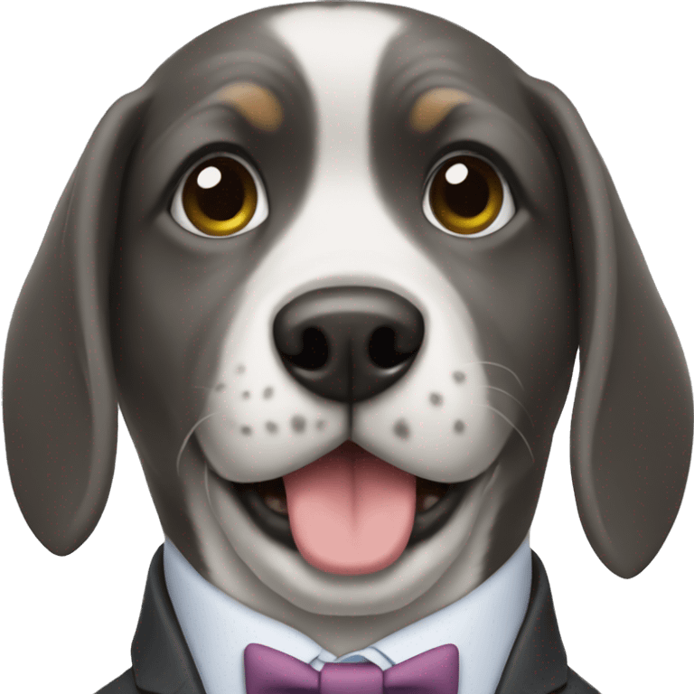 Dog in a suit emoji