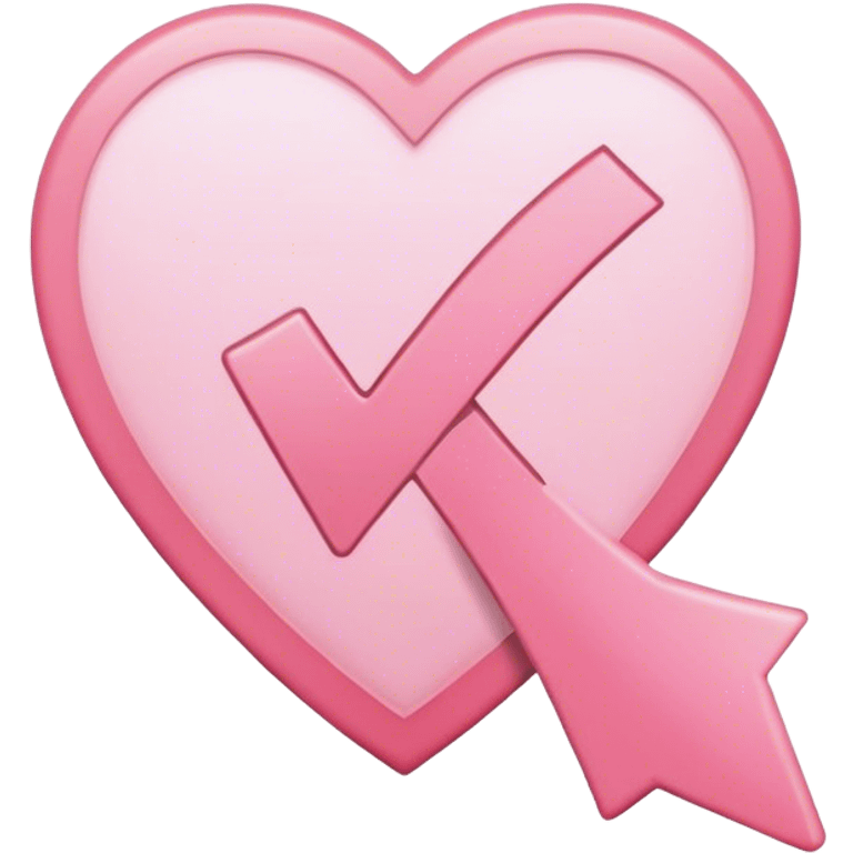 Sign to mark a task done in light pink  emoji