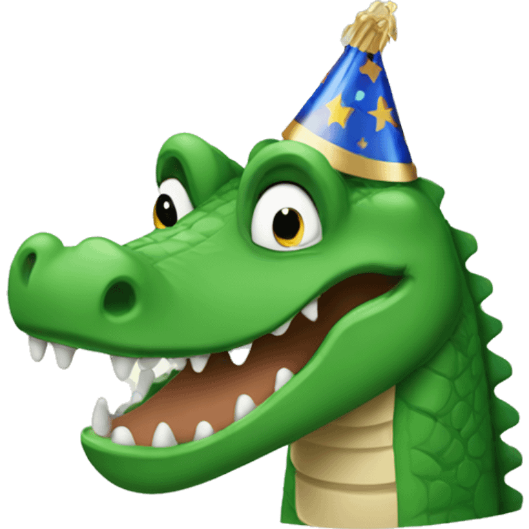 Celebrating crocodile emoji