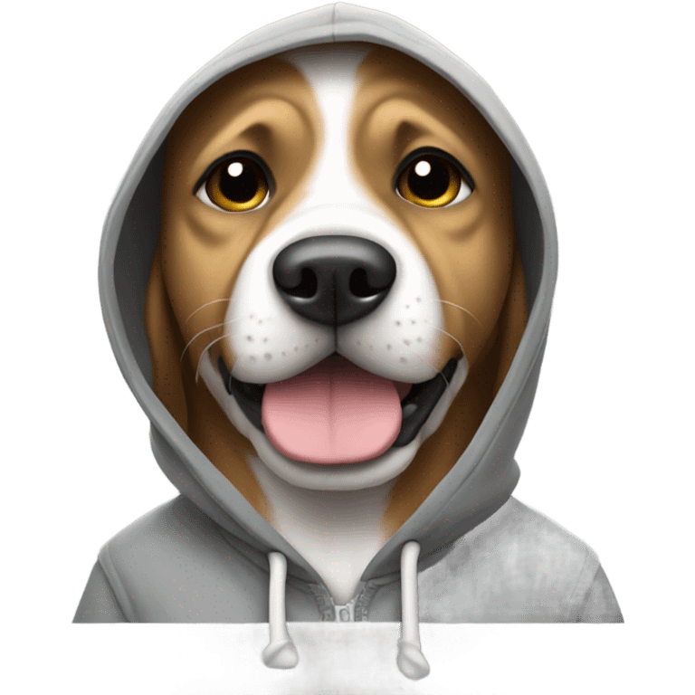 dog wearing a hoodie emoji