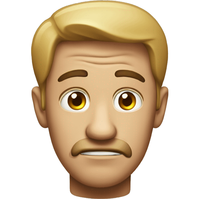 Confused stupid looking man emoji