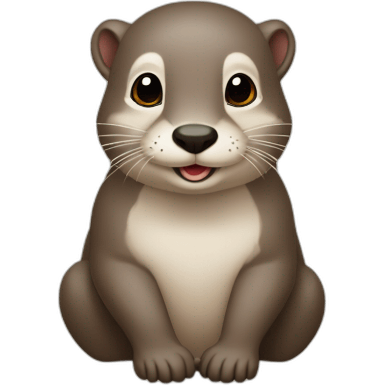 Loutre sur lapin emoji