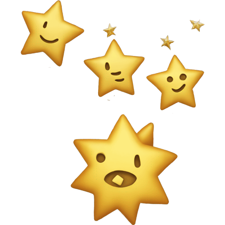 happy new year Christmas three star  emoji