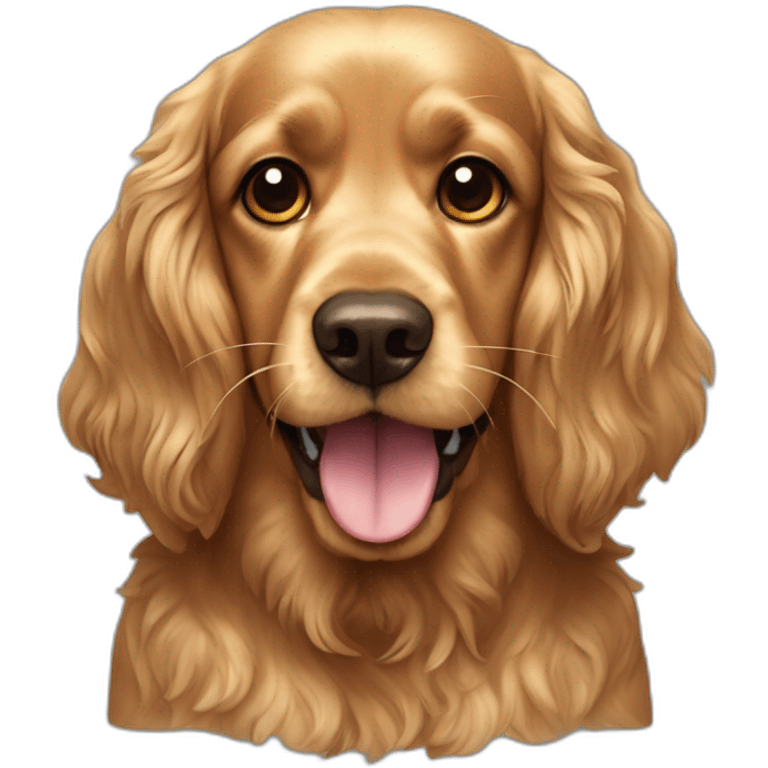 Happy golden cocker spaniel emoji