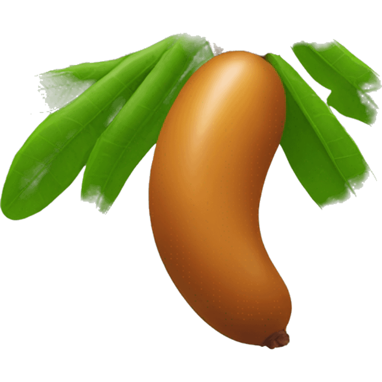 tamarind fruit with leaf emoji