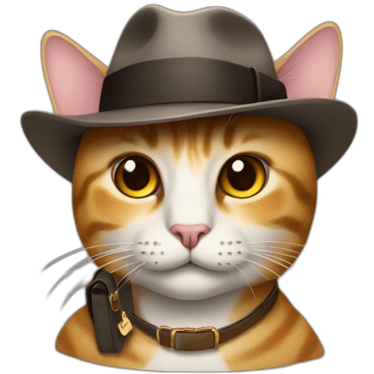 Cat with a briefcase and a fedora emoji