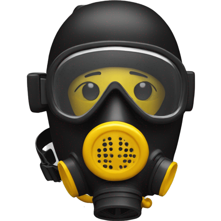 Black scuba mask with colour #ff4d4d emoji