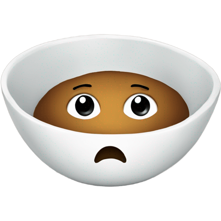 Face coming out of bowl emoji