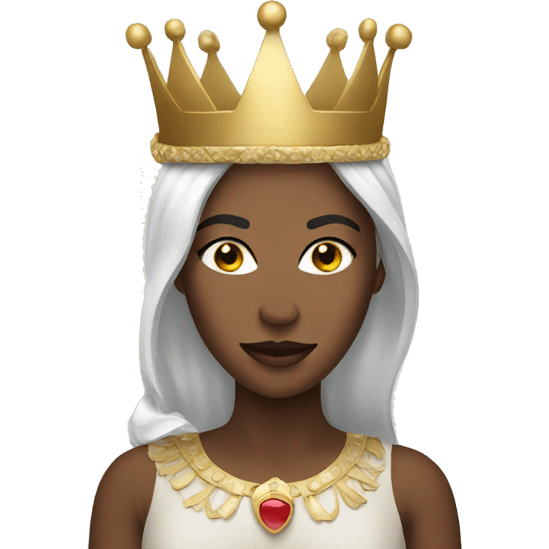 woman with crown and mask emoji