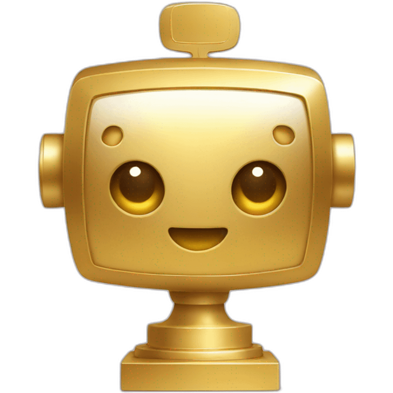 cute gold chatbot trophy emoji