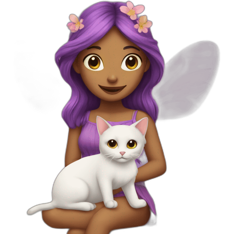 fairy with cat emoji