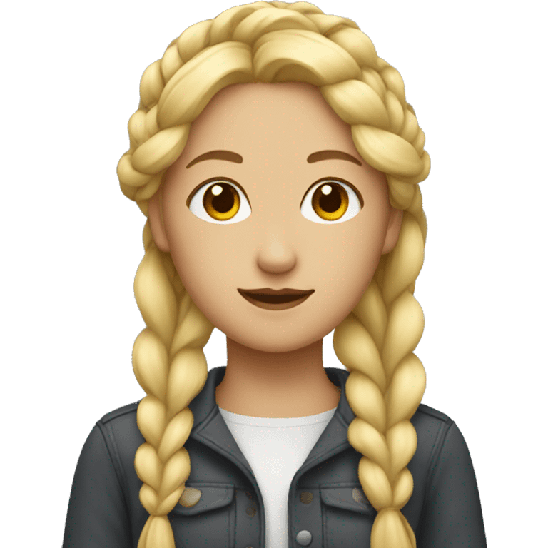 Blonde girl with braid  emoji