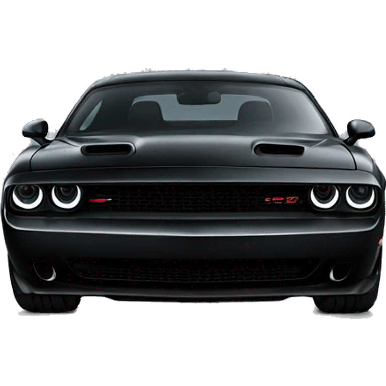 Black Dodge Hellcat Challenger emoji