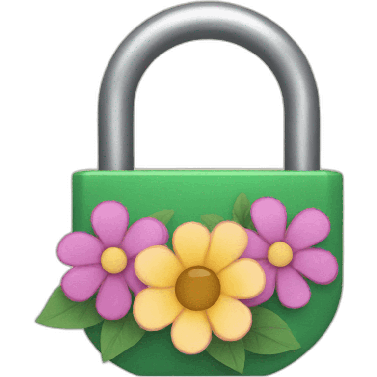 lock with flowers emoji