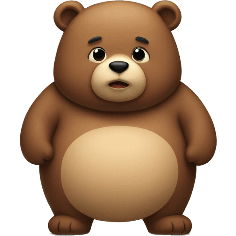 chubby bear with a belly emoji