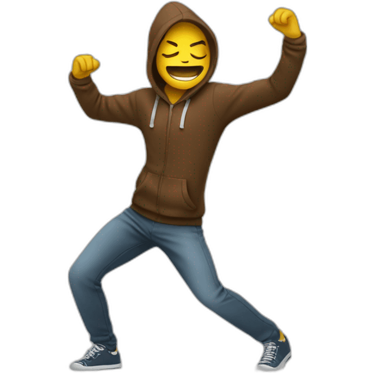 personne qui fait un dab emoji