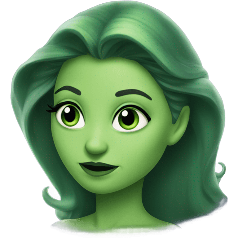 Galinda from Wicked thinking about Elphaba emoji