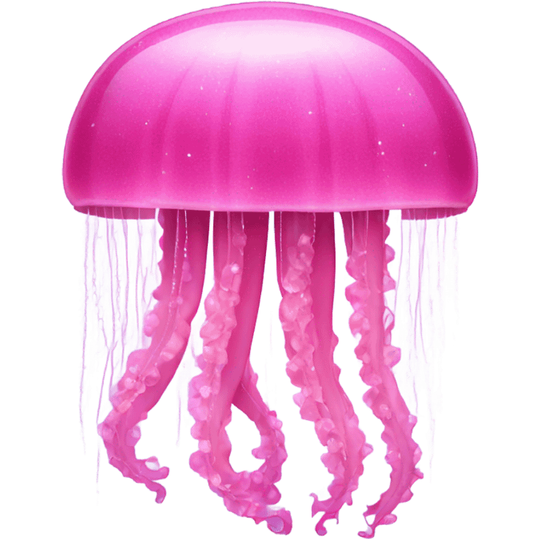 Pink long jellyfish with glitter  emoji