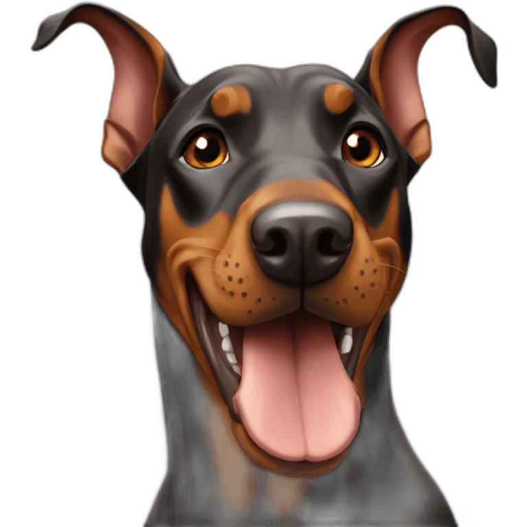 Doberman enfadado emoji