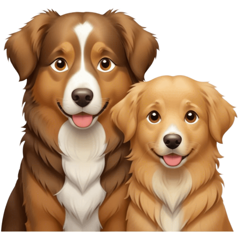 Australian Shepard and golden retriever  emoji