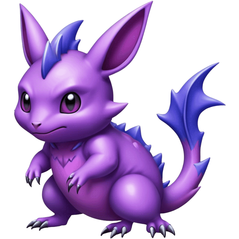 Cool Edgy Shiny Noibat-Nidorino-hybrid  full body emoji