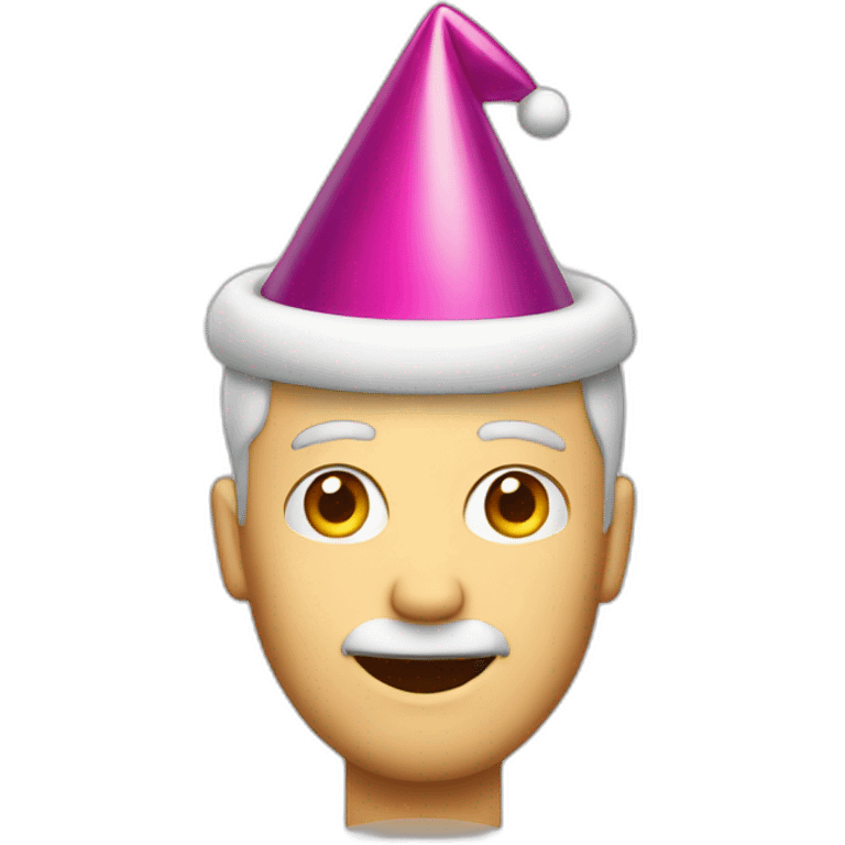 white man with party hat emoji