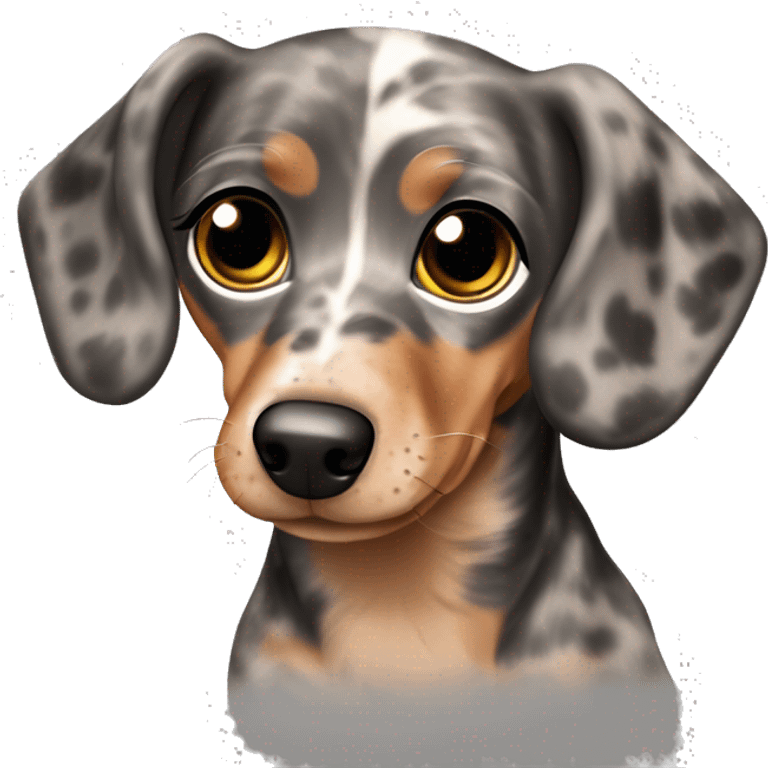 Tan merle mini dachshund emoji