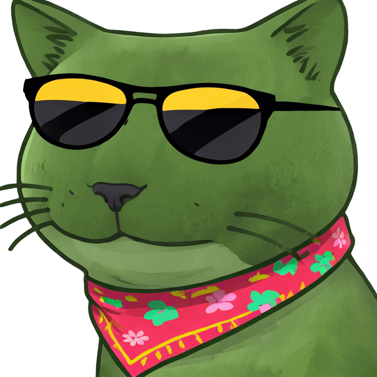 Cat with sunglasses emoji