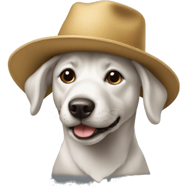 Dog with a hat emoji