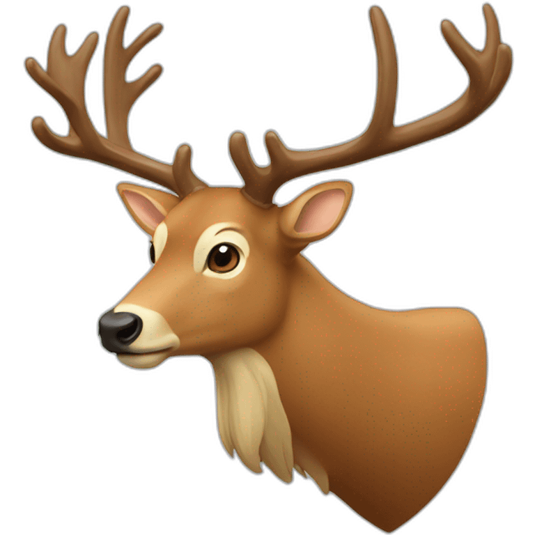 cerf sur le père noel emoji