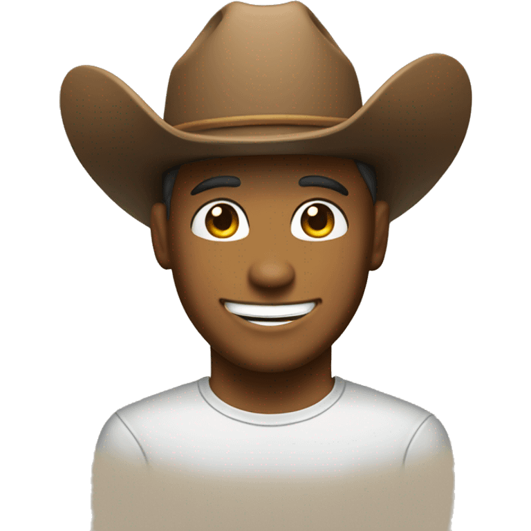 smiling face with trans cowboy hat emoji