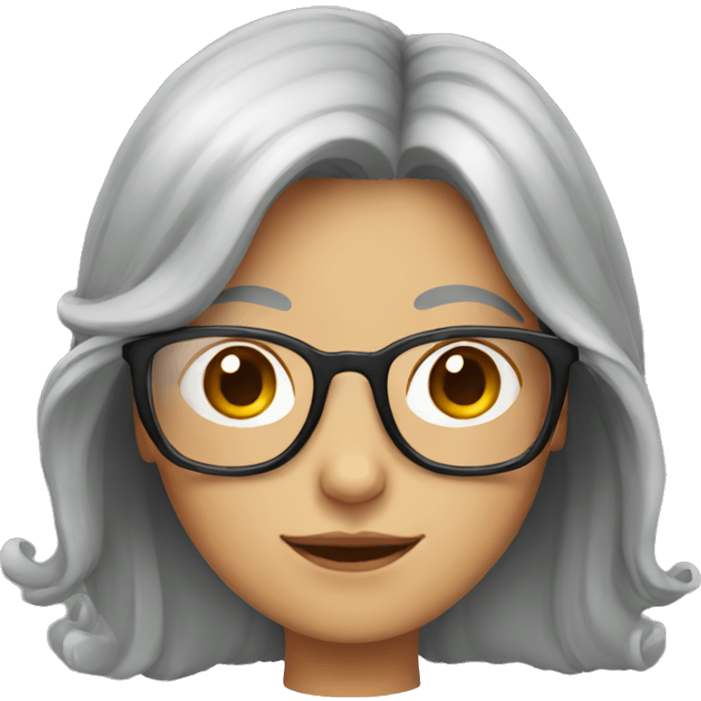 lady with long red hair and glasses emoji