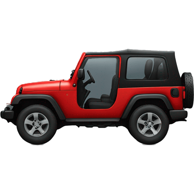 Black jeep with red accents emoji