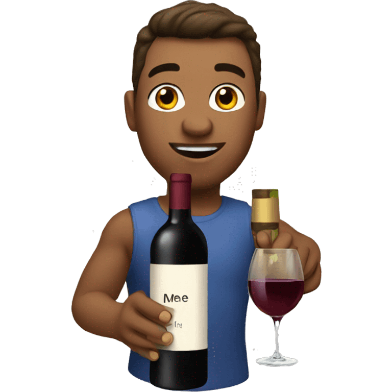 Me with my wine Bottle emoji