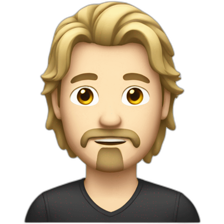 White guy with mullet and goatee emoji