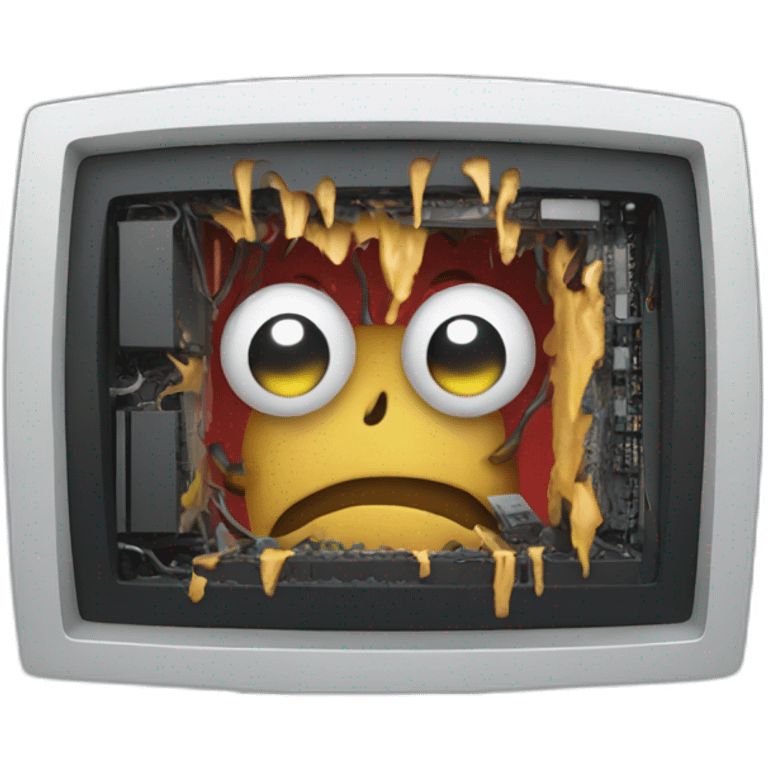 computer meltdown emoji