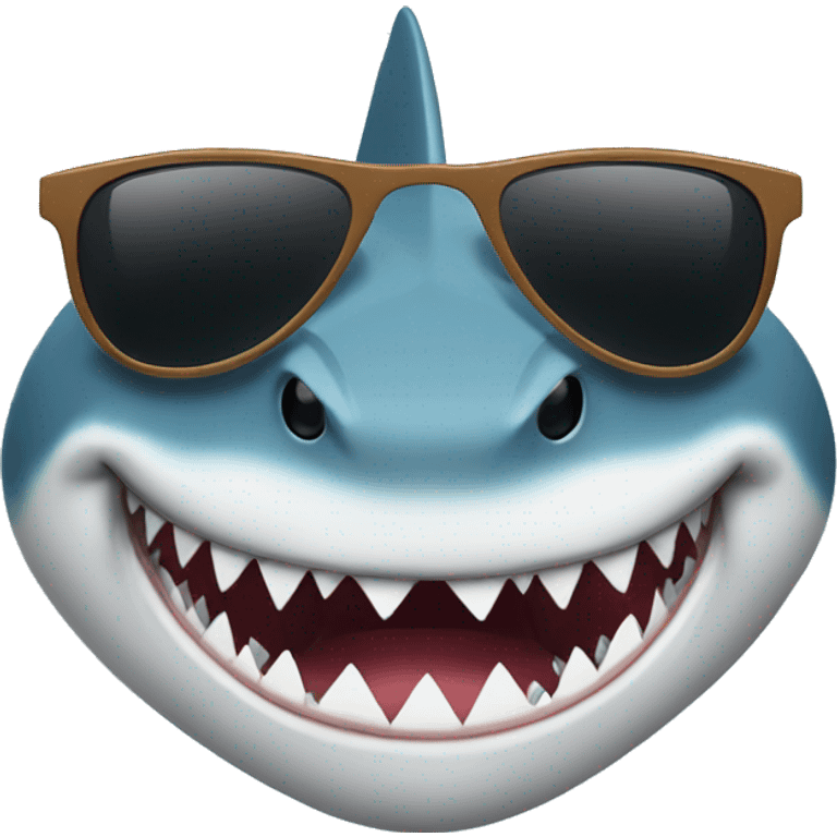 Shark wearing sunglasses emoji