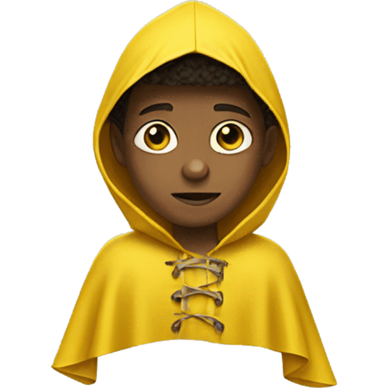 little boy with yellow poncho from it movie emoji